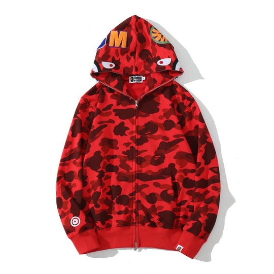 I Royal Shark Classic Camouflage Hooded Cardigan Zipper eprolo 