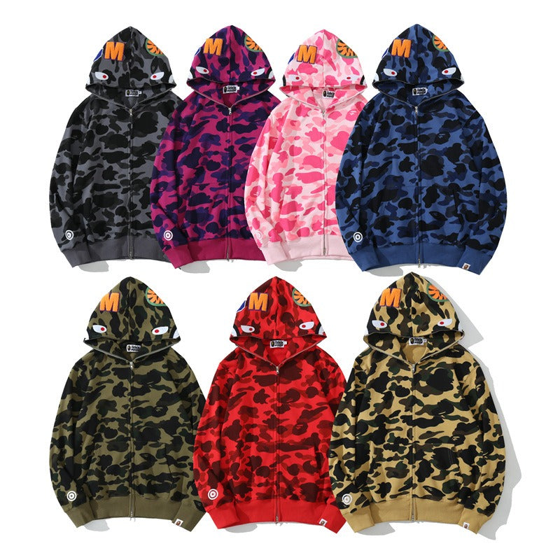 I Royal Shark Classic Camouflage Hooded Cardigan Zipper eprolo 