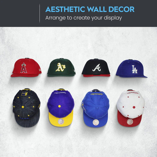 16pcs Baseball Caps Hangers Rack Hanging Organizer for Door Wall - I Royal - I Royal