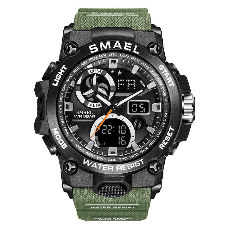 I Royal SMAEL Sport Watch Men Dual Time Waterproof 50M Military Watches Chrono Alarm Wristwatch Vintage Classic Digital Watch 8011 eprolo 