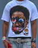 Bonce Pattern Print Loose T-Shirt Oversized Cotton Short Sleeve
