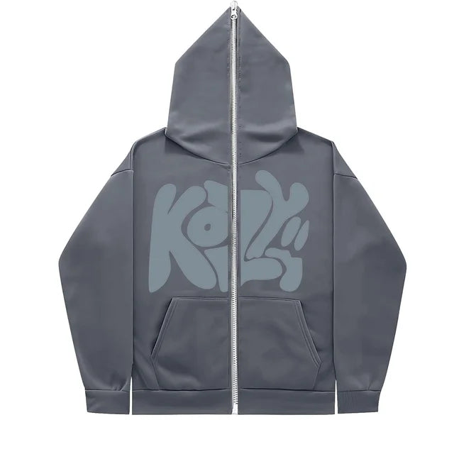 2024-New-Product-KOZY-Letter-Printed-Zipper-Hoodie-Pattern-Casual-Coat