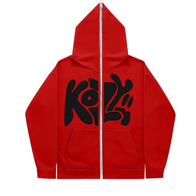 2024-New-Product-KOZY-Letter-Printed-Zipper-Hoodie-Pattern-Casual-Coat