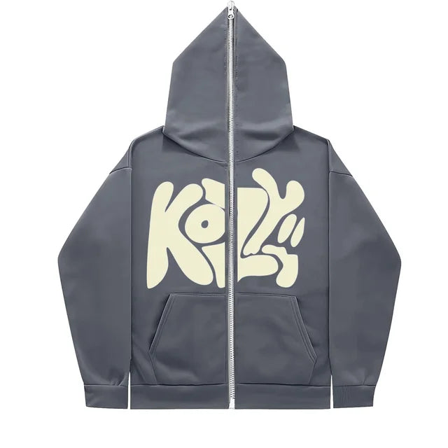 2024-New-Product-KOZY-Letter-Printed-Zipper-Hoodie-Pattern-Casual-Coat