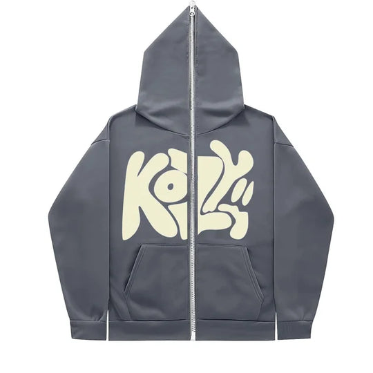 2024-New-Product-KOZY-Letter-Printed-Zipper-Hoodie-Pattern-Casual-Coat
