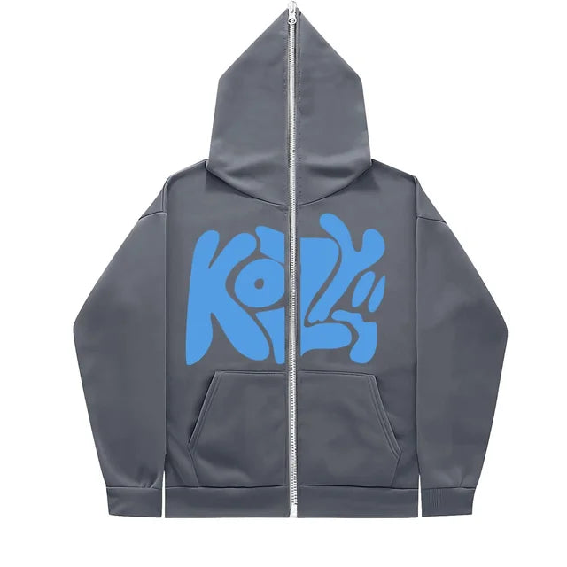 2024-New-Product-KOZY-Letter-Printed-Zipper-Hoodie-Pattern-Casual-Coat
