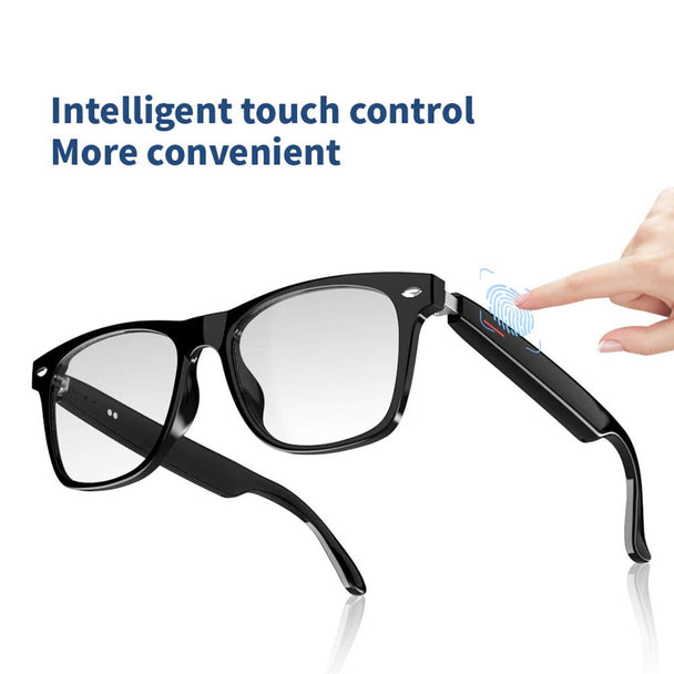 2 In 1 Headset Smart Glasses Blue Tooth Audio Call AI Voice Noise Reduction Music Eyewear Waterproof Speaker Mics Calls Eyeglass - I Royal - I Royal