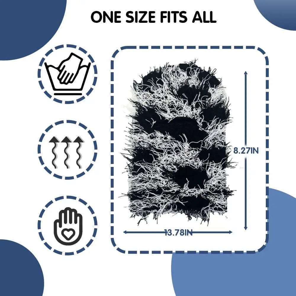 2pc Distressed Balaclava Ski Mask Knitted Full Face Windproof Winter Premium Yeat Ski Mask - I Royal - I Royal