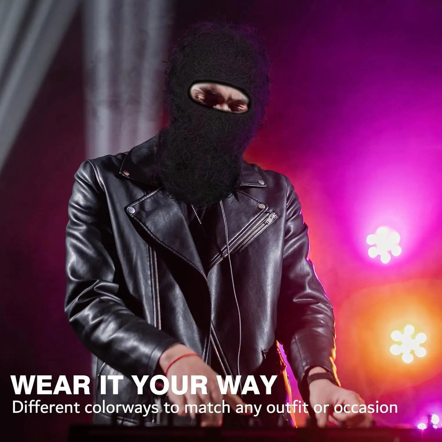 2pc Distressed Balaclava Ski Mask Knitted Full Face Windproof Winter Premium Yeat Ski Mask - I Royal - I Royal