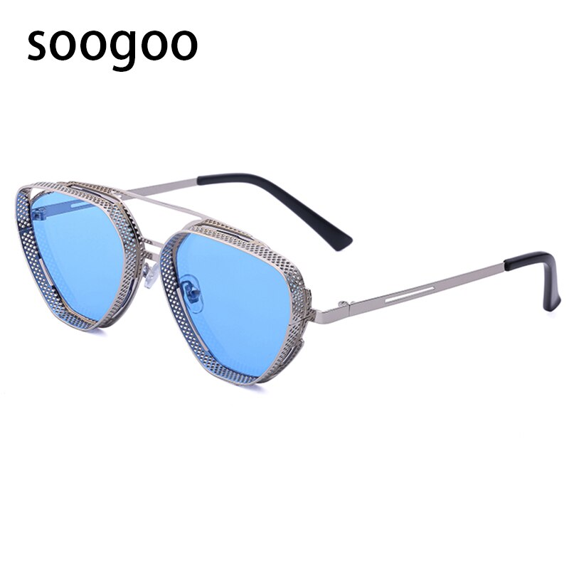 I Royal Vintage Steampunk Square Sunglasses Luxury Brand Designer Sun Glasses UV 400 eprolo 