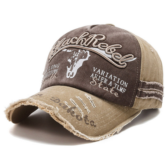 I Royal Vintage embroidered letters washed baseball cap worn sun visor hat for men and women sun protection cap eprolo 