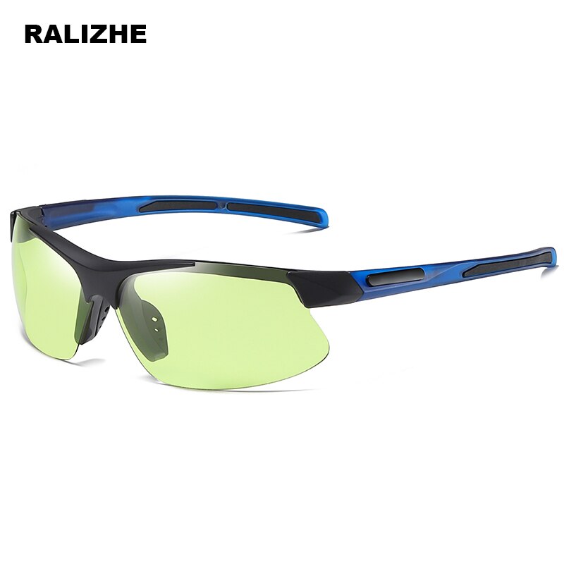 I Royal Sports Polarized Green Sunglasses Men Black Flexible Frame Driving Square Discoloration Sun Glasses Women Goggle eprolo 