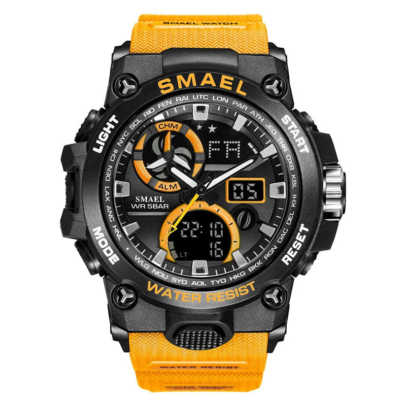 I Royal SMAEL Sport Watch Men Dual Time Waterproof 50M Military Watches Chrono Alarm Wristwatch Vintage Classic Digital Watch 8011 eprolo 