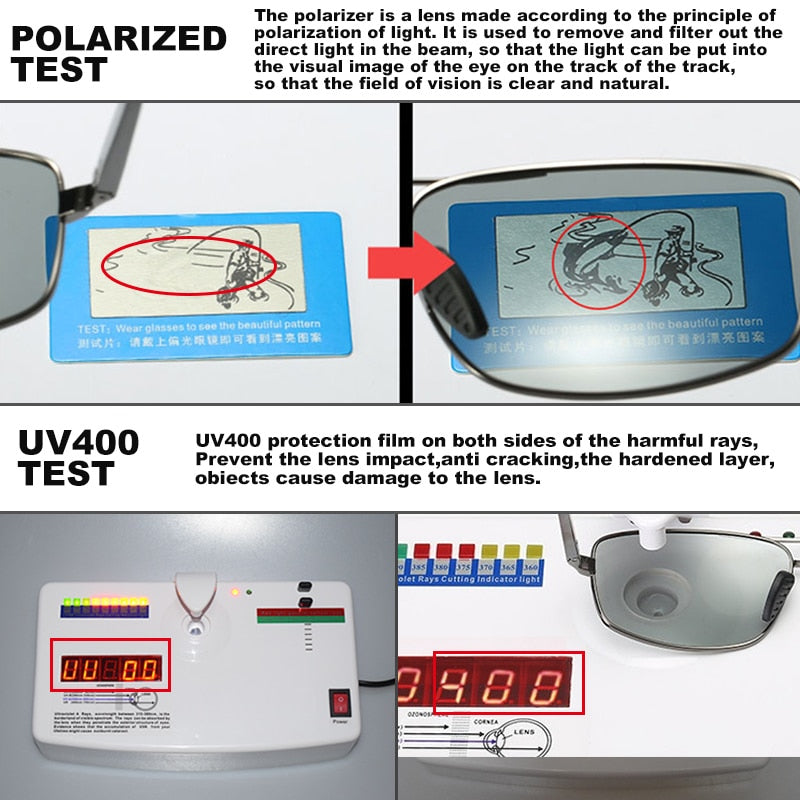I Royal Photochromic Sunglasses Men Polarized Chameleon Glasses Driving Anti-glare Sun Glasses eprolo 