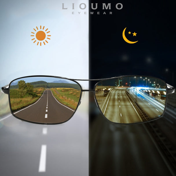 I Royal Photochromic Sunglasses Men Polarized Chameleon Glasses Driving Anti-glare Sun Glasses eprolo 