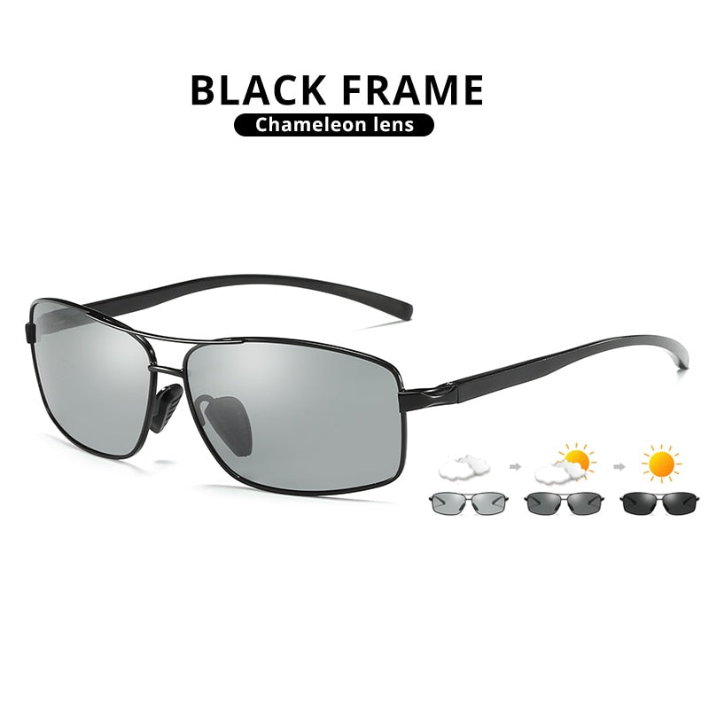 I Royal Photochromic Sunglasses Men Polarized Chameleon Glasses Driving Anti-glare Sun Glasses eprolo 