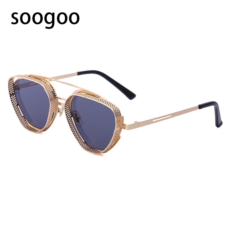 I Royal Vintage Steampunk Square Sunglasses Luxury Brand Designer Sun Glasses UV 400 eprolo 
