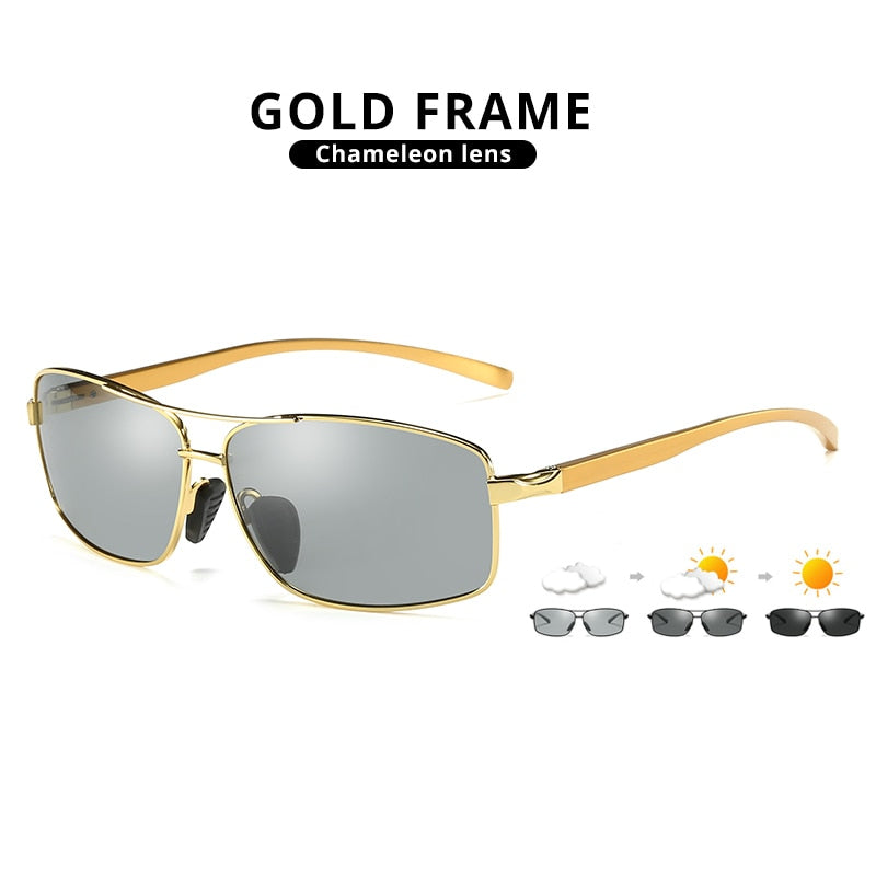 I Royal Photochromic Sunglasses Men Polarized Chameleon Glasses Driving Anti-glare Sun Glasses eprolo 