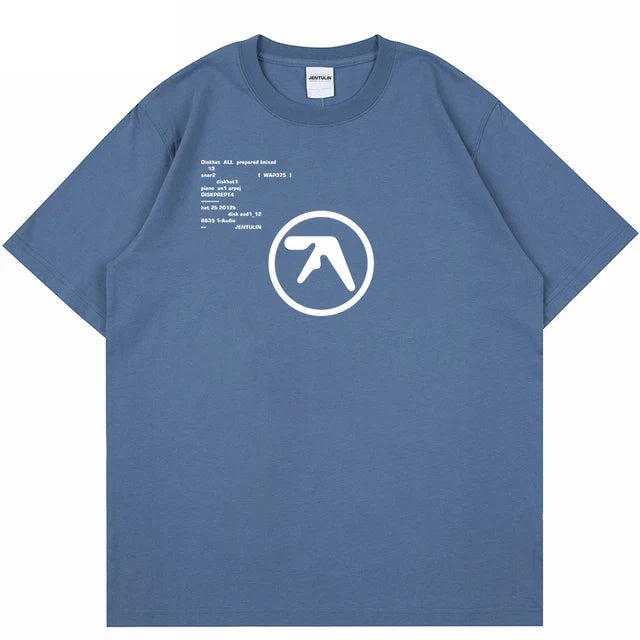 Aphex-Twin-Oversized-Men-s-T-Shirt-Hip-Hop-Letters-Print-Unisex-Short-Sleeve-T-Shirt