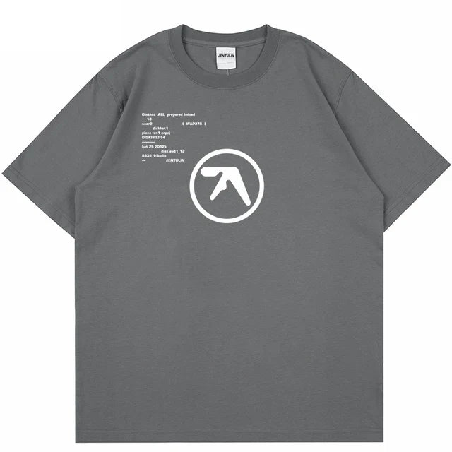 Aphex-Twin-Oversized-Men-s-T-Shirt-Hip-Hop-Letters-Print-Unisex-Short-Sleeve-T-Shirt