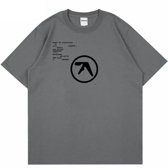 Aphex-Twin-Oversized-Men-s-T-Shirt-Hip-Hop-Letters-Print-Unisex-Short-Sleeve-T-Shirt