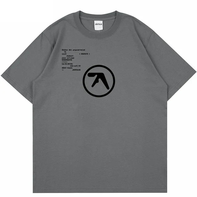 Aphex-Twin-Oversized-Men-s-T-Shirt-Hip-Hop-Letters-Print-Unisex-Short-Sleeve-T-Shirt
