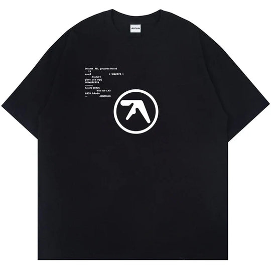 Aphex-Twin-Oversized-Men-s-T-Shirt-Hip-Hop-Letters-Print-Unisex-Short-Sleeve-T-Shirt