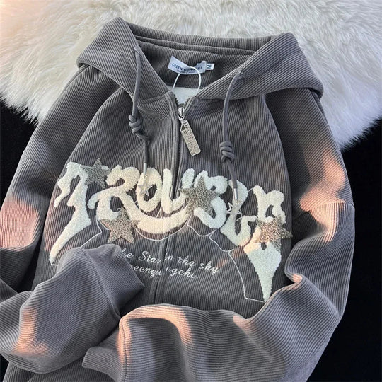 Autumn-Men-s-Goth-Corduroy-Zip-Up-Hoodies-Hip-Hop-Fashion-Foam-Print-Jacket-Women-s