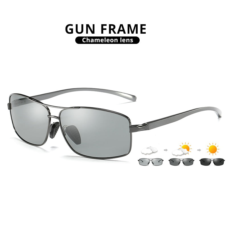 I Royal Photochromic Sunglasses Men Polarized Chameleon Glasses Driving Anti-glare Sun Glasses eprolo 
