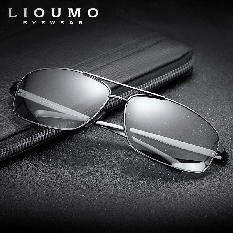 I Royal Photochromic Sunglasses Men Polarized Chameleon Glasses Driving Anti-glare Sun Glasses eprolo 