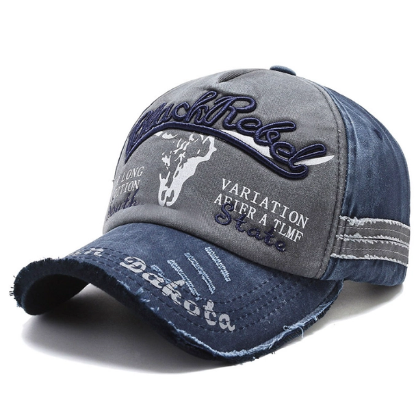 I Royal Vintage embroidered letters washed baseball cap worn sun visor hat for men and women sun protection cap eprolo 