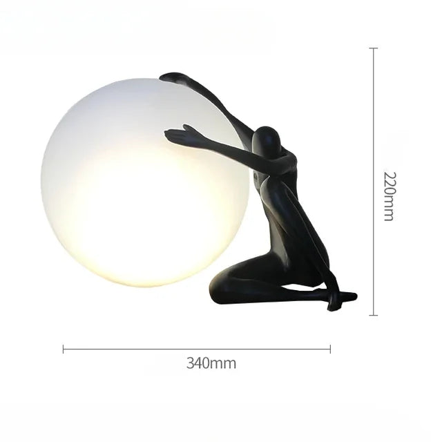 Creative-Cartoon-Female-Resin-Floor-Lamp-For-Home-Decoration-With-Humanoid-Glass-Ball-Art-Personality-Designer