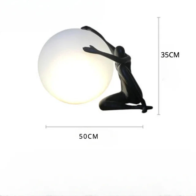 Creative-Cartoon-Female-Resin-Floor-Lamp-For-Home-Decoration-With-Humanoid-Glass-Ball-Art-Personality-Designer