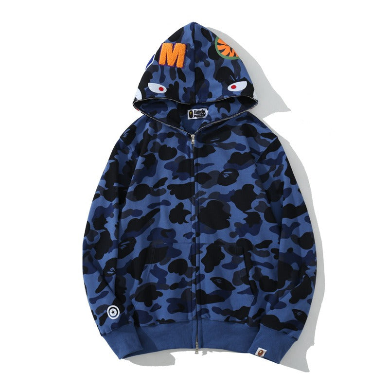 I Royal Shark Classic Camouflage Hooded Cardigan Zipper eprolo 
