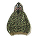 BAPE Jacket Shark Mouth Pattern Double cap Hoodie zipper Camouflage Print Sweatshirts Hoodie
