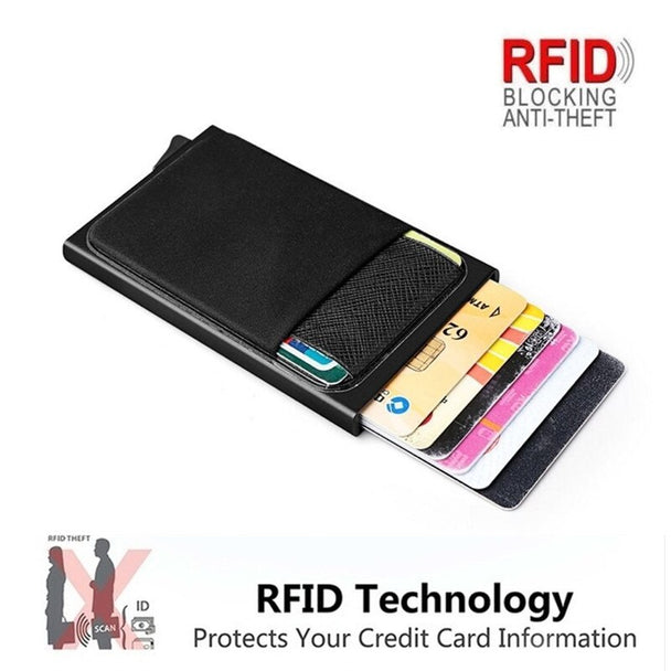I Royal Men Credit Card Wallet Aluminum Cash ID Card Holder  Case Blocking Slim Metal Wallet eprolo 