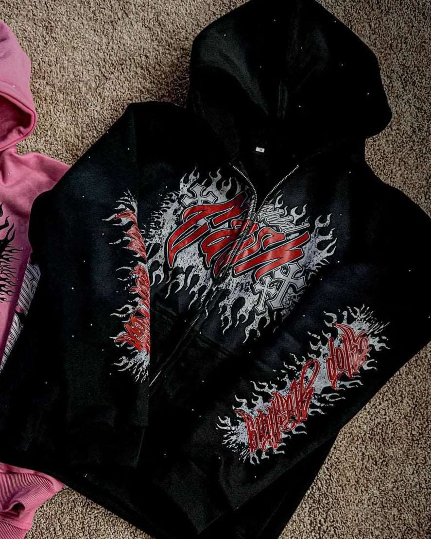 Cotton Zipper Sweater High Quality Fit Hoodie Top Coat bape
