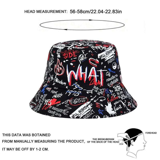 Graffiti Printing Personality Bucket Hats